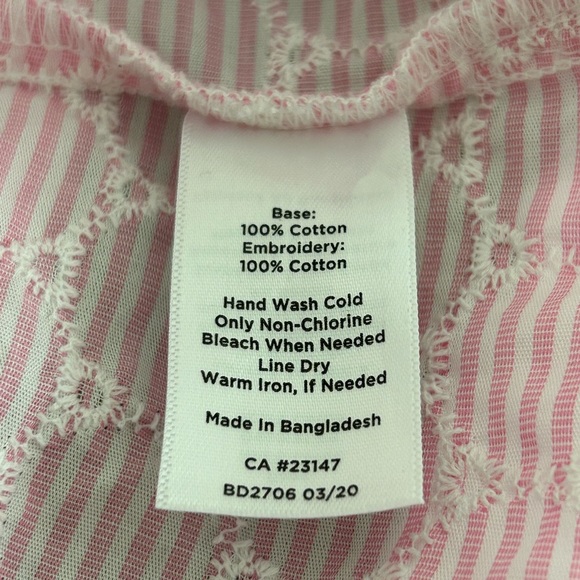 Talbots Sleeveless Top Pink White Stripes Size M - Picture 10 of 10